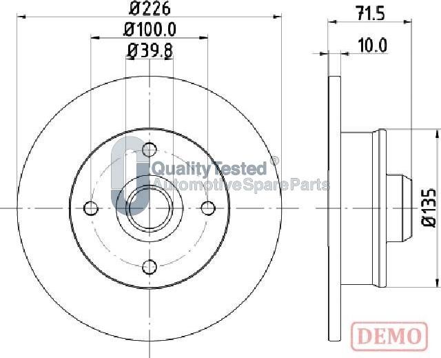 Japanparts DP0922JM - Discofreno autozon.pro