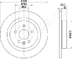 Japanparts DP-0404 - Discofreno autozon.pro