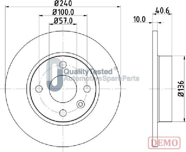 Japanparts DP0405JM - Discofreno autozon.pro