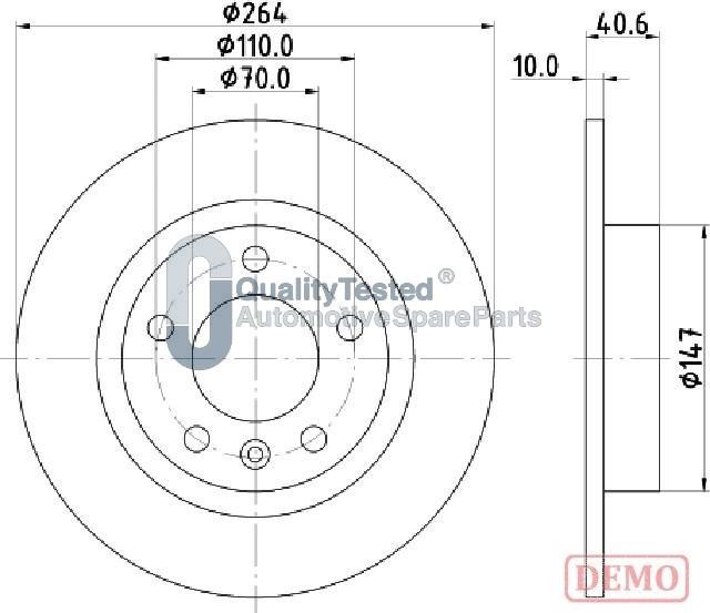 Japanparts DP0400JM - Discofreno autozon.pro