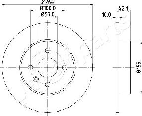 Japanparts DP-0407 - Discofreno autozon.pro