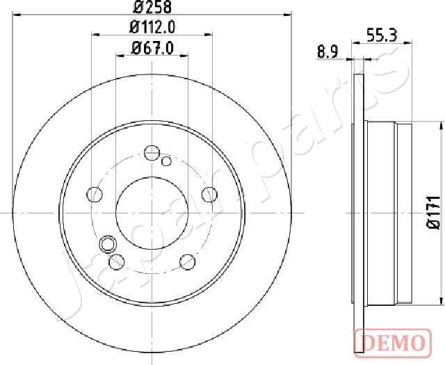 Japanparts DP-0504C - Discofreno autozon.pro