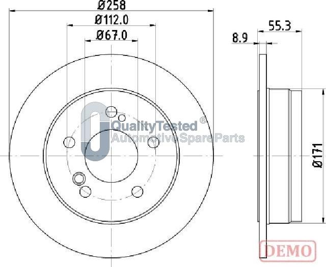 Japanparts DP0504JM - Discofreno autozon.pro