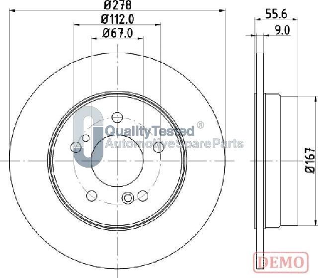 Japanparts DP0505JM - Discofreno autozon.pro