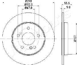 Japanparts DP-0505 - Discofreno autozon.pro