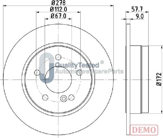 Japanparts DP0508JM - Discofreno autozon.pro