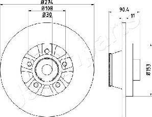 Japanparts DP-0511 - Discofreno autozon.pro