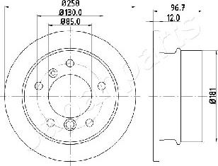 Japanparts DP-0518 - Discofreno autozon.pro