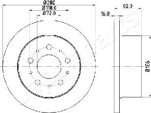 Japanparts DP-0609 - Discofreno autozon.pro