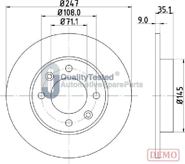 Japanparts DP0602JM - Discofreno autozon.pro