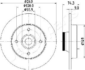 Japanparts DP-0607 - Discofreno autozon.pro