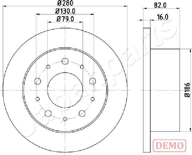 Japanparts DP-0611C - Discofreno autozon.pro