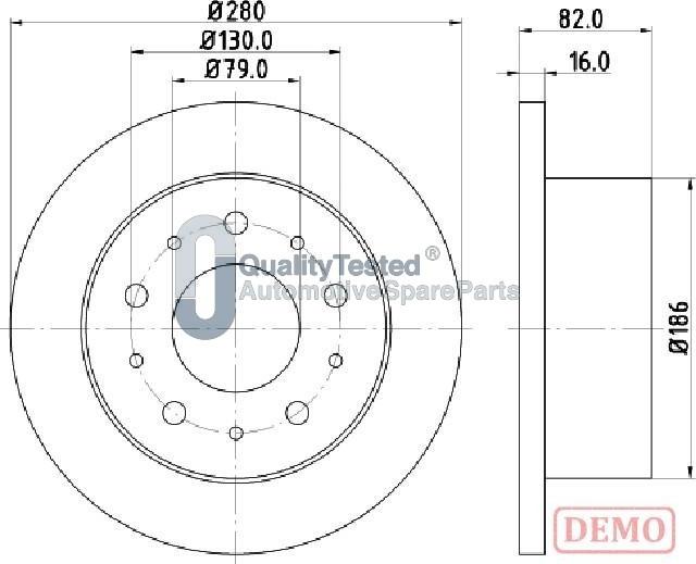 Japanparts DP0611JM - Discofreno autozon.pro