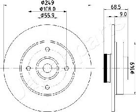 Japanparts DP-0618 - Discofreno autozon.pro