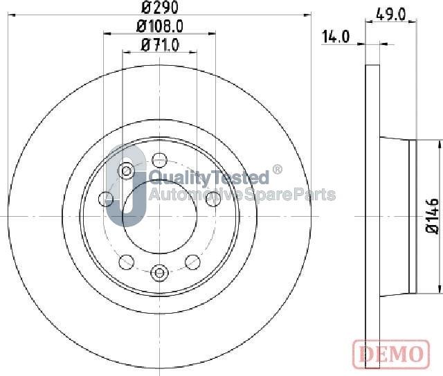 Japanparts DP0612JM - Discofreno autozon.pro