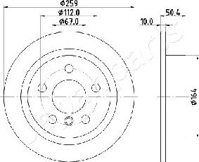 Japanparts DP-0136 - Discofreno autozon.pro