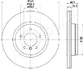 Japanparts DP-0122 - Discofreno autozon.pro