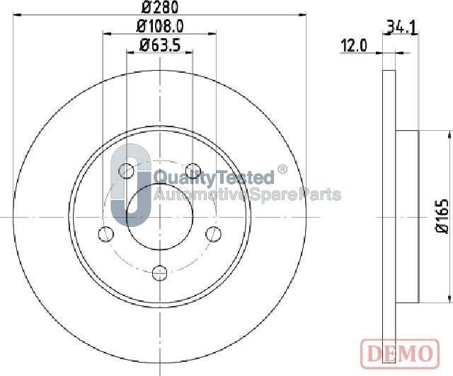 Japanparts DP0309JM - Discofreno autozon.pro