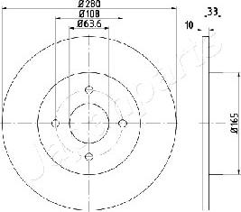 Japanparts DP-0304 - Discofreno autozon.pro