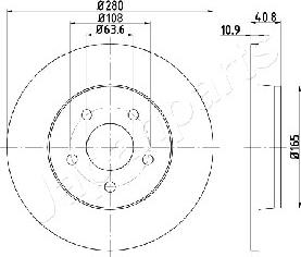 Japanparts DP-0301 - Discofreno autozon.pro