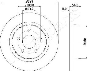 Japanparts DP-0311 - Discofreno autozon.pro