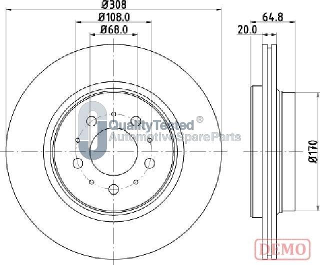 Japanparts DP0326JM - Discofreno autozon.pro