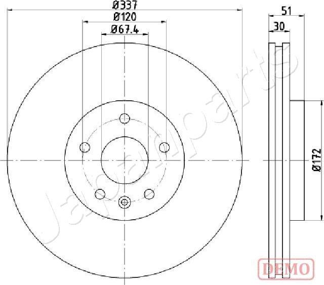 Japanparts DP-0323C - Discofreno autozon.pro