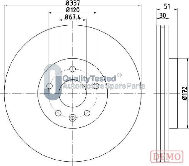 Japanparts DP0323JM - Discofreno autozon.pro