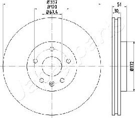 Japanparts DP-0323 - Discofreno autozon.pro