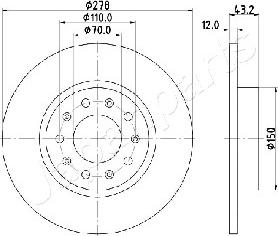 Japanparts DP-0204 - Discofreno autozon.pro