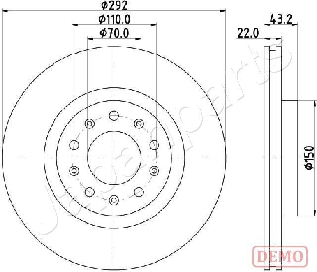 Japanparts DP-0205C - Discofreno autozon.pro