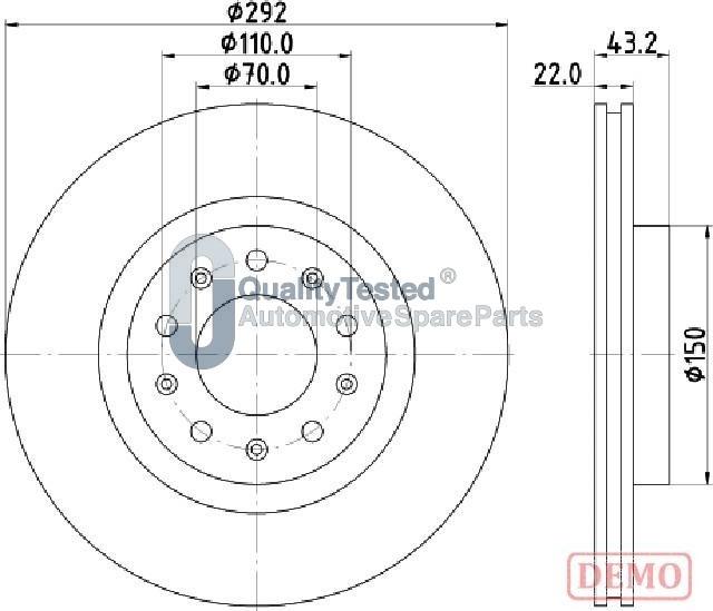 Japanparts DP0205JM - Discofreno autozon.pro