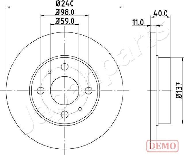 Japanparts DP-0200C - Discofreno autozon.pro