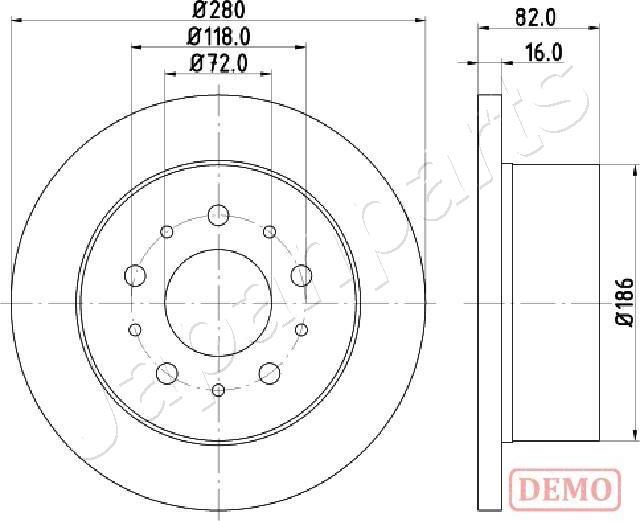 Japanparts DP-0216C - Discofreno autozon.pro