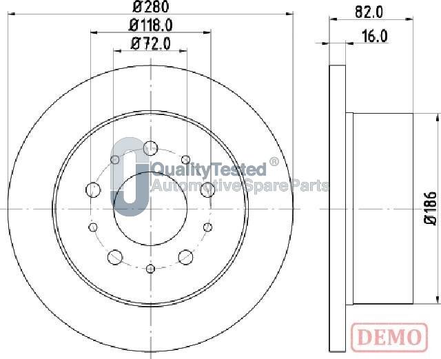 Japanparts DP0216JM - Discofreno autozon.pro