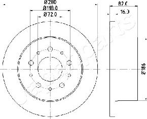 Japanparts DP-0216 - Discofreno autozon.pro