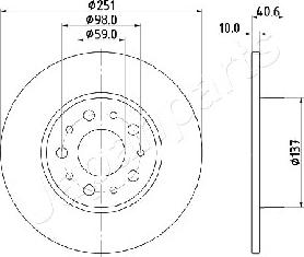 Japanparts DP-0211 - Discofreno autozon.pro