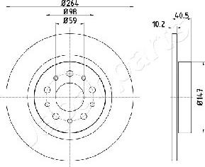 Japanparts DP-0212 - Discofreno autozon.pro