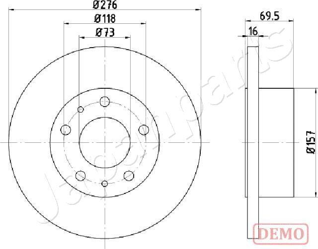 Japanparts DP-0223C - Discofreno autozon.pro