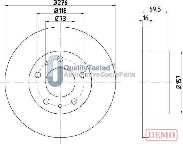 Japanparts DP0223JM - Discofreno autozon.pro