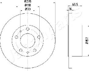 Japanparts DP-0223 - Discofreno autozon.pro