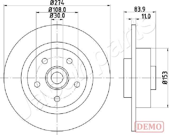 Japanparts DP-0704C - Discofreno autozon.pro