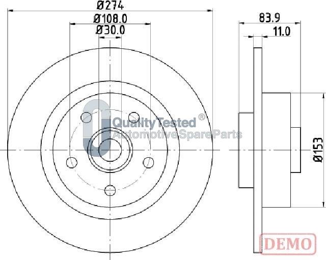 Japanparts DP0704JM - Discofreno autozon.pro