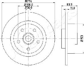 Japanparts DP-0704 - Discofreno autozon.pro