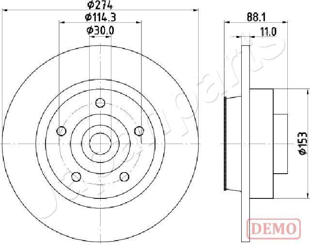 Japanparts DP-0705C - Discofreno autozon.pro