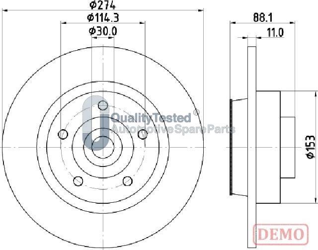 Japanparts DP0705JM - Discofreno autozon.pro