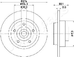 Japanparts DP-0705 - Discofreno autozon.pro