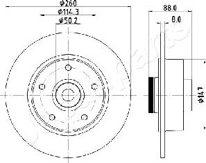 Japanparts DP-0713 - Discofreno autozon.pro