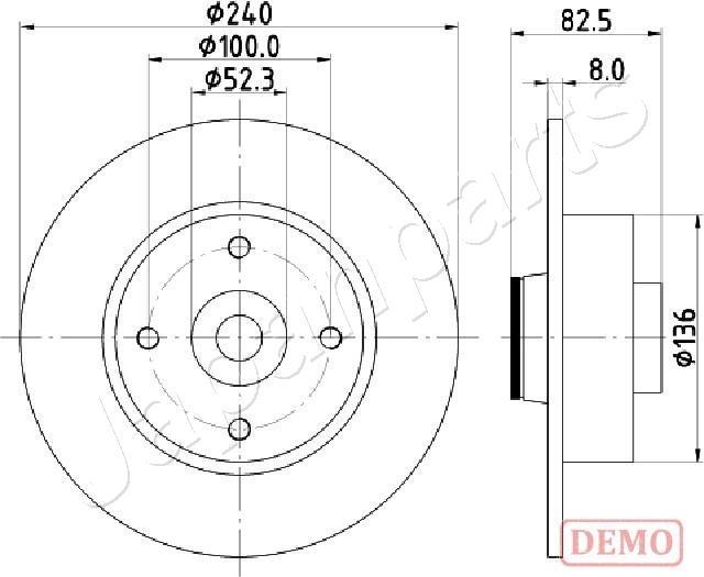 Japanparts DP-0712C - Discofreno autozon.pro