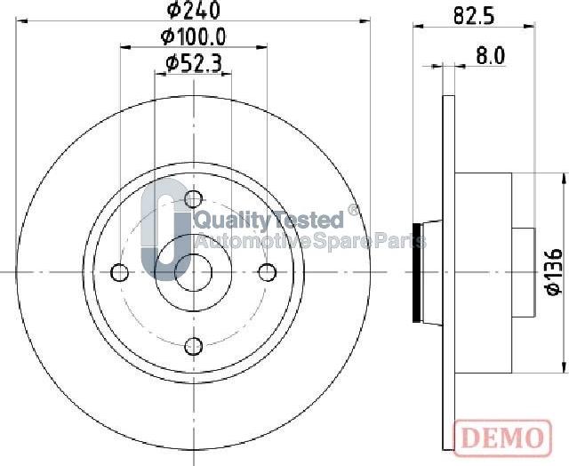 Japanparts DP0712JM - Discofreno autozon.pro